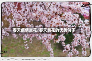 春天疫情赏花/春天赏花的优美句子