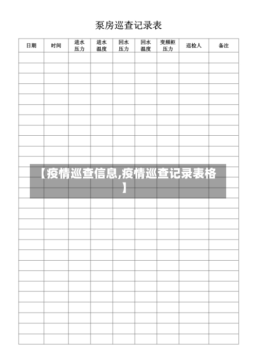 【疫情巡查信息,疫情巡查记录表格】-第1张图片
