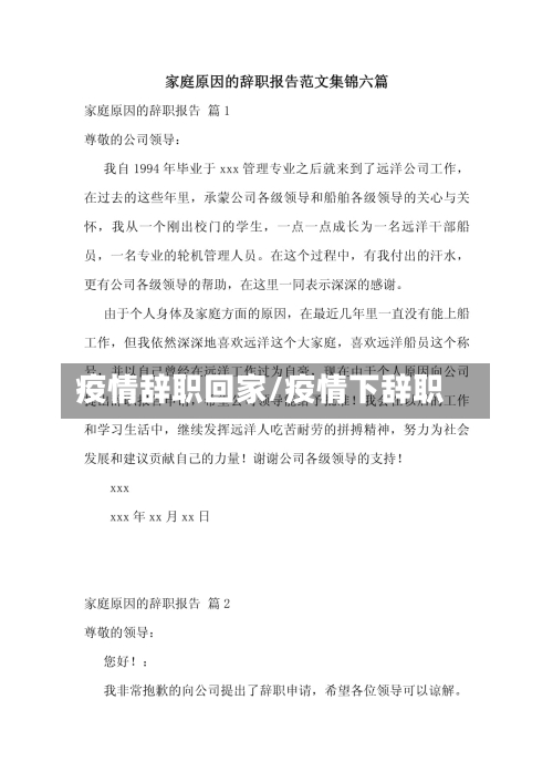 疫情辞职回家/疫情下辞职-第3张图片